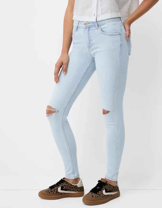 Blugi skinny cu talie joasă Blugi skinny cu talie joasă