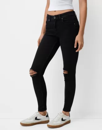 Blugi skinny cu talie joasă