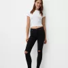 Blugi skinny cu talie joasă Blugi skinny cu talie joasă