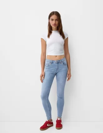 Blugi skinny cu talie joasă