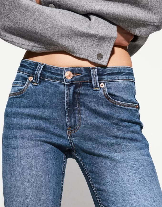 Blugi skinny cu talie joasă Blugi skinny cu talie joasă
