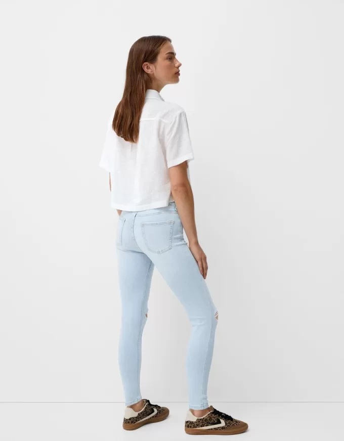 Blugi skinny cu talie joasă Blugi skinny cu talie joasă