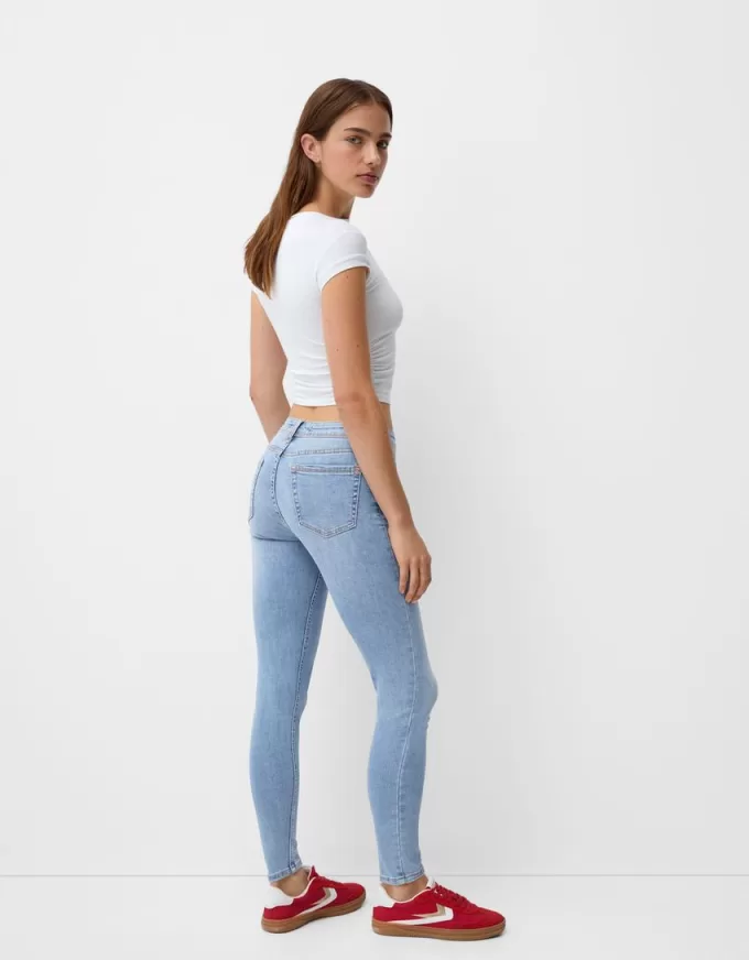 Blugi skinny cu talie joasă Blugi skinny cu talie joasă