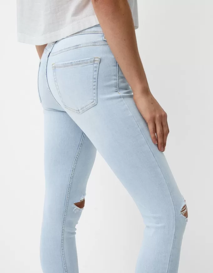 Blugi skinny cu talie joasă Blugi skinny cu talie joasă