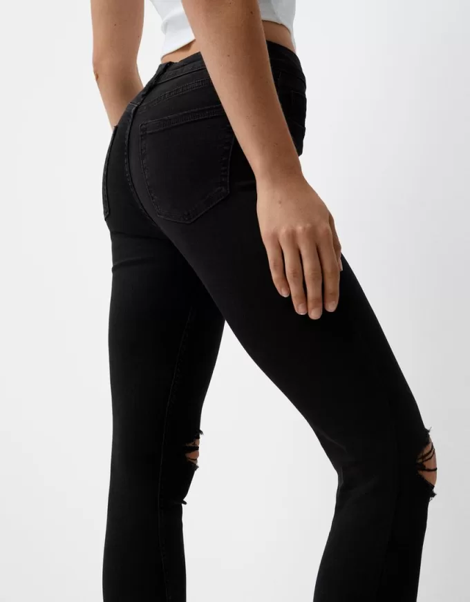 Blugi skinny cu talie joasă Blugi skinny cu talie joasă