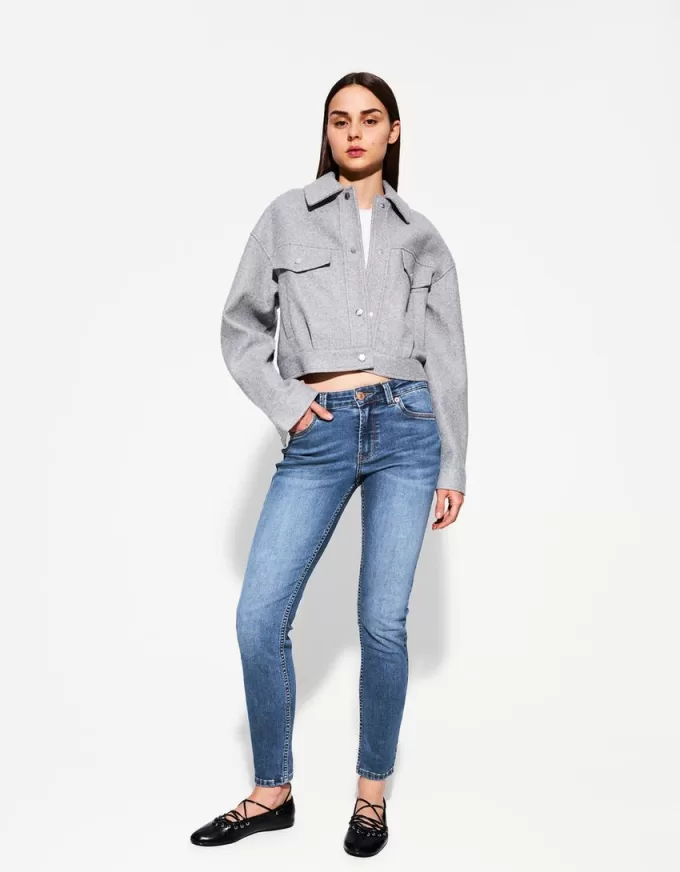 Blugi skinny cu talie joasă Blugi skinny cu talie joasă