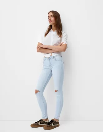 Blugi skinny cu talie joasă