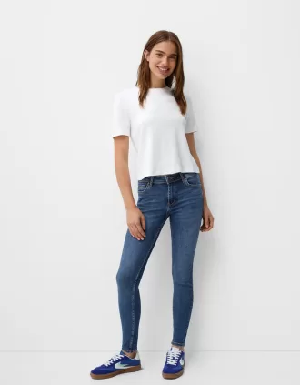 Blugi skinny cu talie joasă