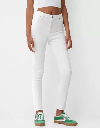 Blugi skinny cu talie super mare