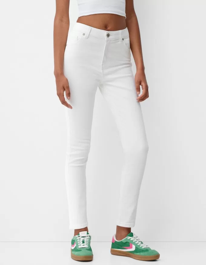 Blugi skinny cu talie super mare Blugi skinny cu talie super mare