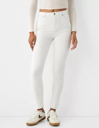 Blugi skinny cu talie super mare