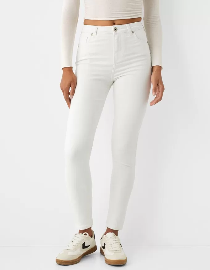 Blugi skinny cu talie super mare Blugi skinny cu talie super mare