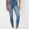Blugi skinny cu talie super mare Blugi skinny cu talie super mare