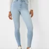 Blugi skinny cu talie super mare Blugi skinny cu talie super mare