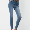 Blugi skinny cu talie super mare Blugi skinny cu talie super mare