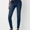 Blugi skinny cu talie super mare Blugi skinny cu talie super mare