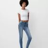 Blugi skinny cu talie super mare Blugi skinny cu talie super mare