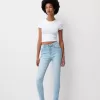 Blugi skinny cu talie super mare Blugi skinny cu talie super mare
