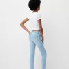 Blugi skinny cu talie super mare Blugi skinny cu talie super mare