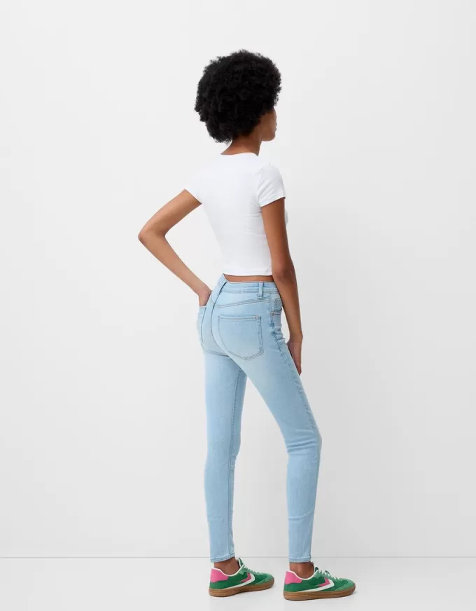 Blugi skinny cu talie super mare Blugi skinny cu talie super mare