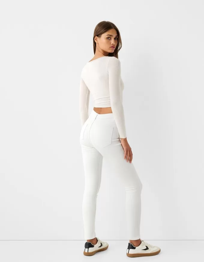 Blugi skinny cu talie super mare Blugi skinny cu talie super mare