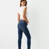 Blugi skinny cu talie super mare Blugi skinny cu talie super mare