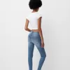 Blugi skinny cu talie super mare Blugi skinny cu talie super mare