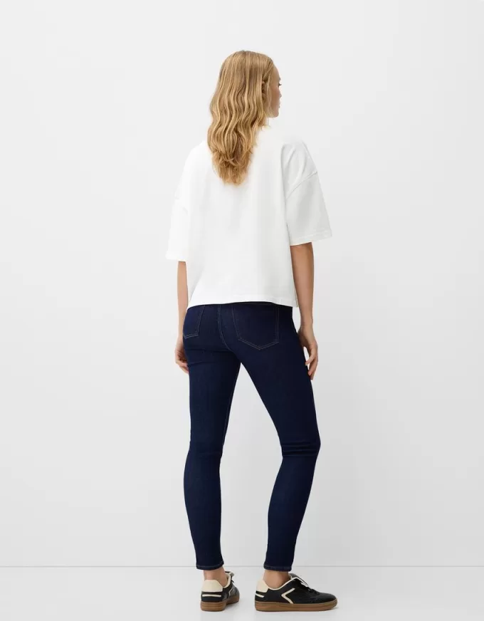 Blugi skinny cu talie super mare Blugi skinny cu talie super mare