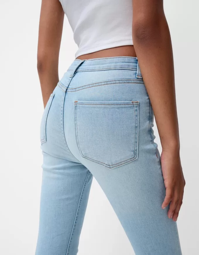 Blugi skinny cu talie super mare Blugi skinny cu talie super mare