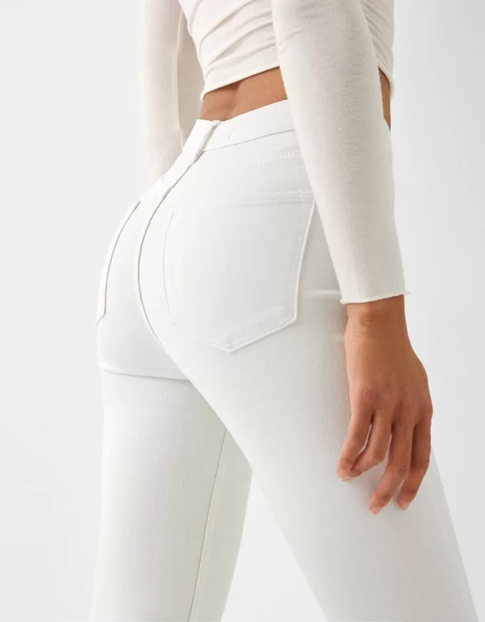 Blugi skinny cu talie super mare Blugi skinny cu talie super mare