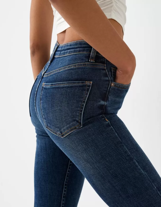 Blugi skinny cu talie super mare Blugi skinny cu talie super mare