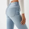 Blugi skinny cu talie super mare Blugi skinny cu talie super mare