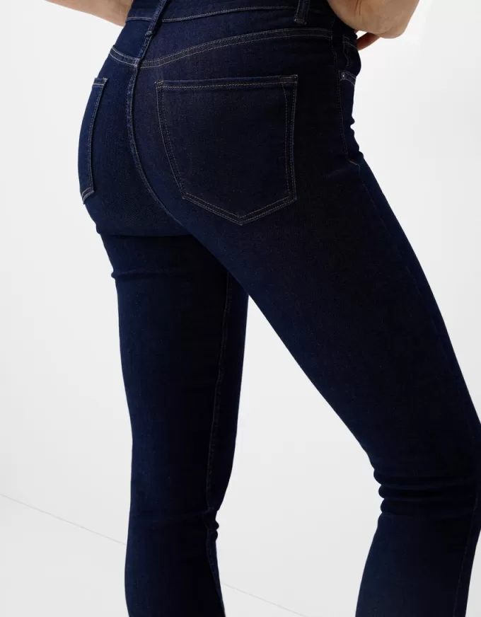 Blugi skinny cu talie super mare Blugi skinny cu talie super mare