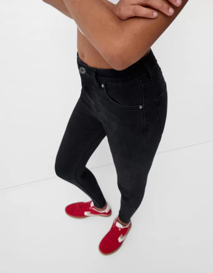 Blugi skinny cu talie super mare Blugi skinny cu talie super mare