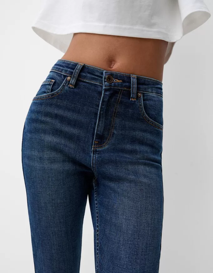 Blugi skinny cu talie super mare Blugi skinny cu talie super mare