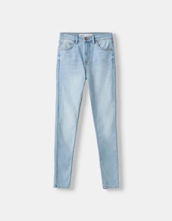 Blugi skinny cu talie super mare Blugi skinny cu talie super mare