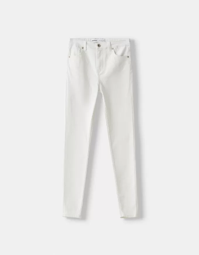 Blugi skinny cu talie super mare Blugi skinny cu talie super mare