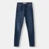 Blugi skinny cu talie super mare Blugi skinny cu talie super mare