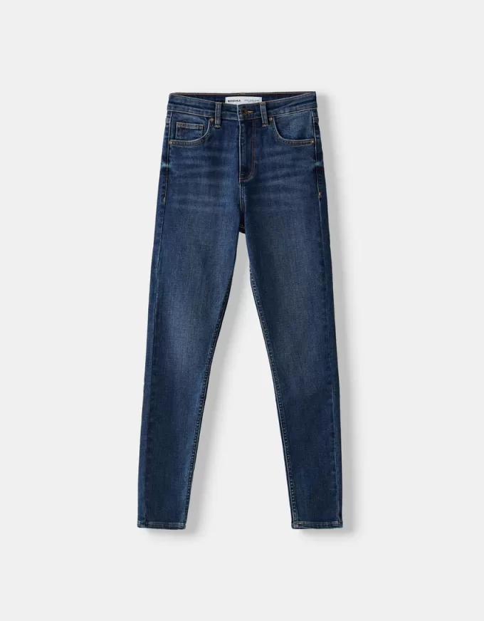 Blugi skinny cu talie super mare Blugi skinny cu talie super mare