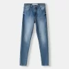 Blugi skinny cu talie super mare Blugi skinny cu talie super mare