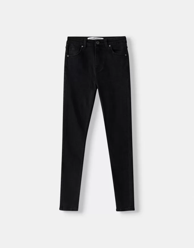 Blugi skinny cu talie super mare Blugi skinny cu talie super mare