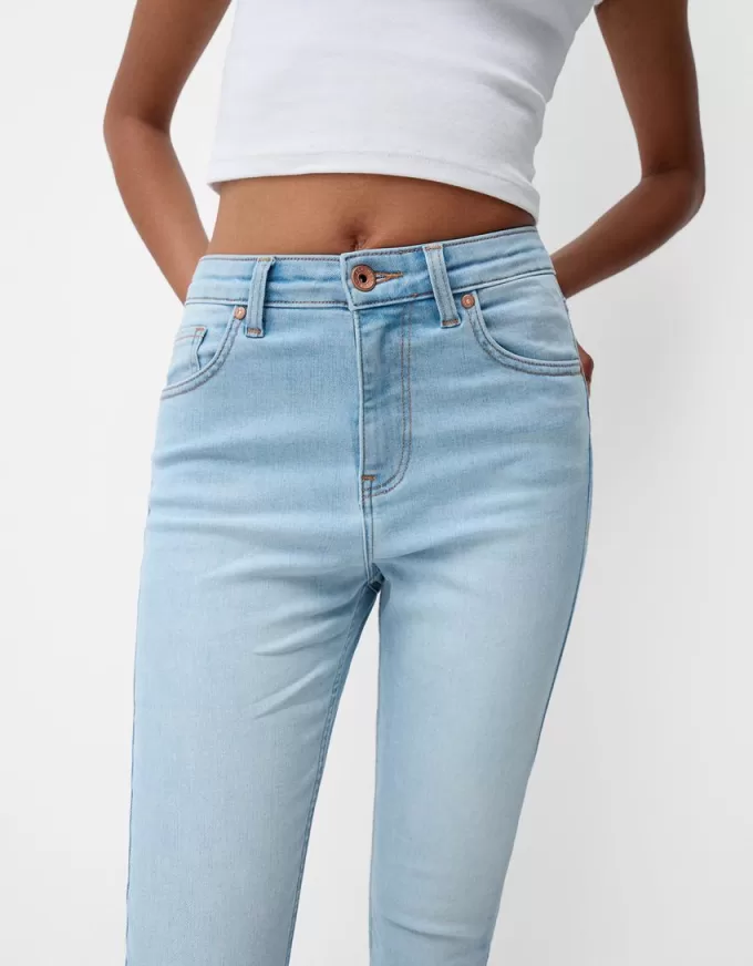 Blugi skinny cu talie super mare Blugi skinny cu talie super mare
