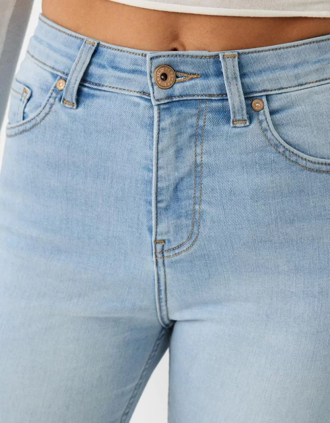 Blugi skinny cu talie super mare Blugi skinny cu talie super mare
