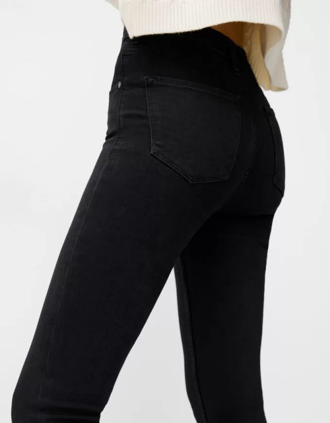 Blugi skinny cu talie super mare Blugi skinny cu talie super mare