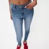 Blugi skinny cu talie super mare Blugi skinny cu talie super mare