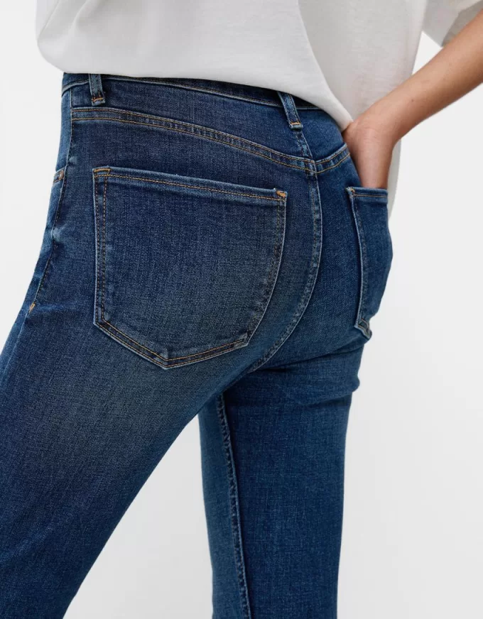 Blugi skinny cu talie super mare Blugi skinny cu talie super mare