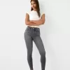 Blugi skinny cu talie super mare Blugi skinny cu talie super mare