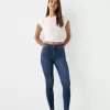 Blugi skinny cu talie super mare Blugi skinny cu talie super mare