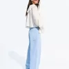 Blugi super largi cu talie completa Blugi super largi cu talie completa
