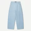 Blugi super largi cu talie completa Blugi super largi cu talie completa
